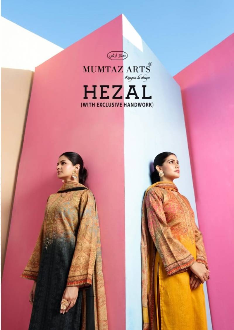 Mumtaz Hazel Jam Satin Digital Printed Dress Material