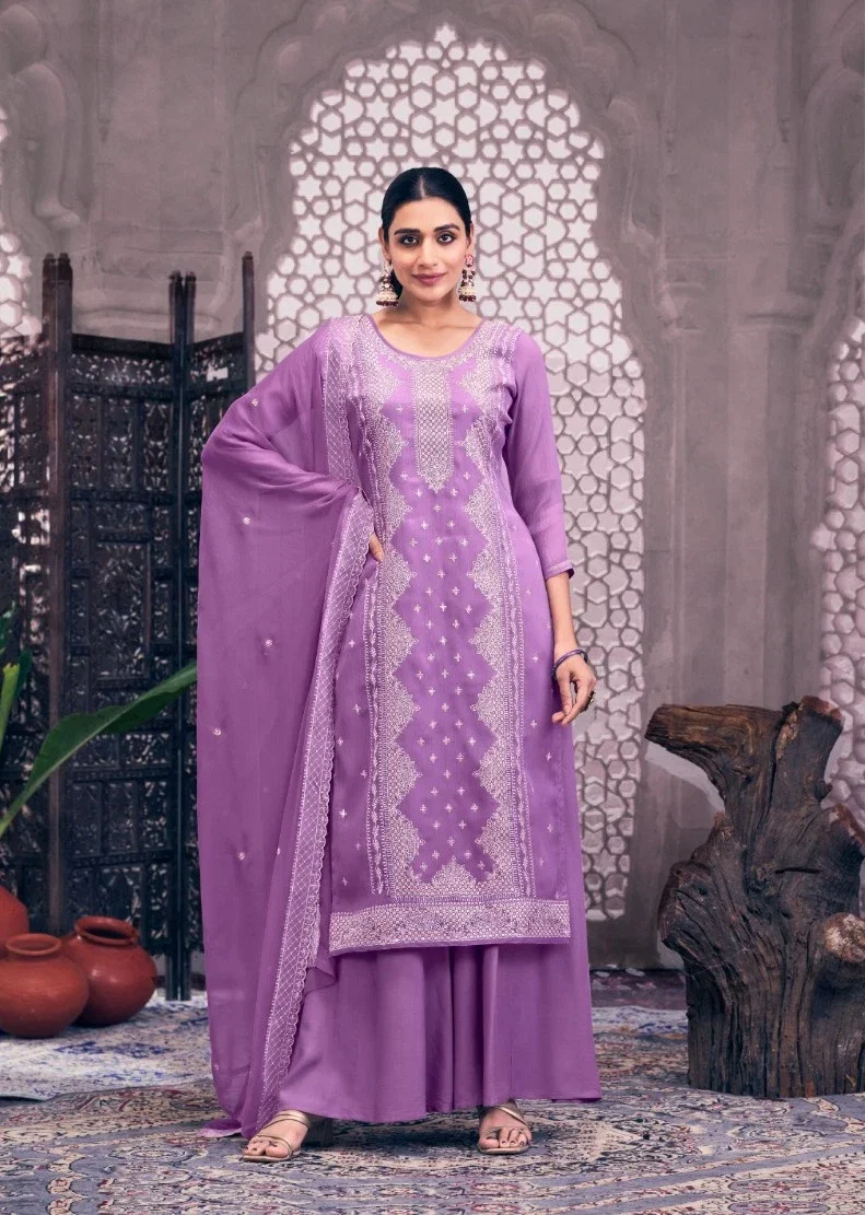 Four Dots Dhriti Viscose Organza Designer Dress Material Collection