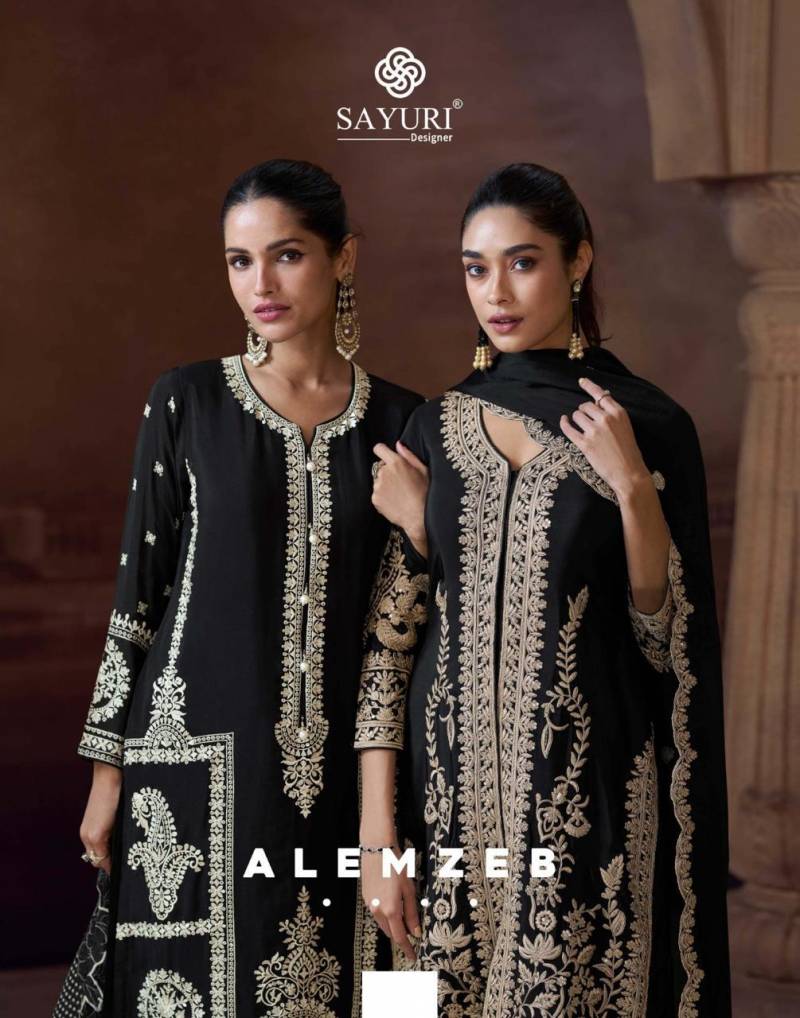 Sayuri Alemzeb Chinon Silk Salwar Kameez Collection