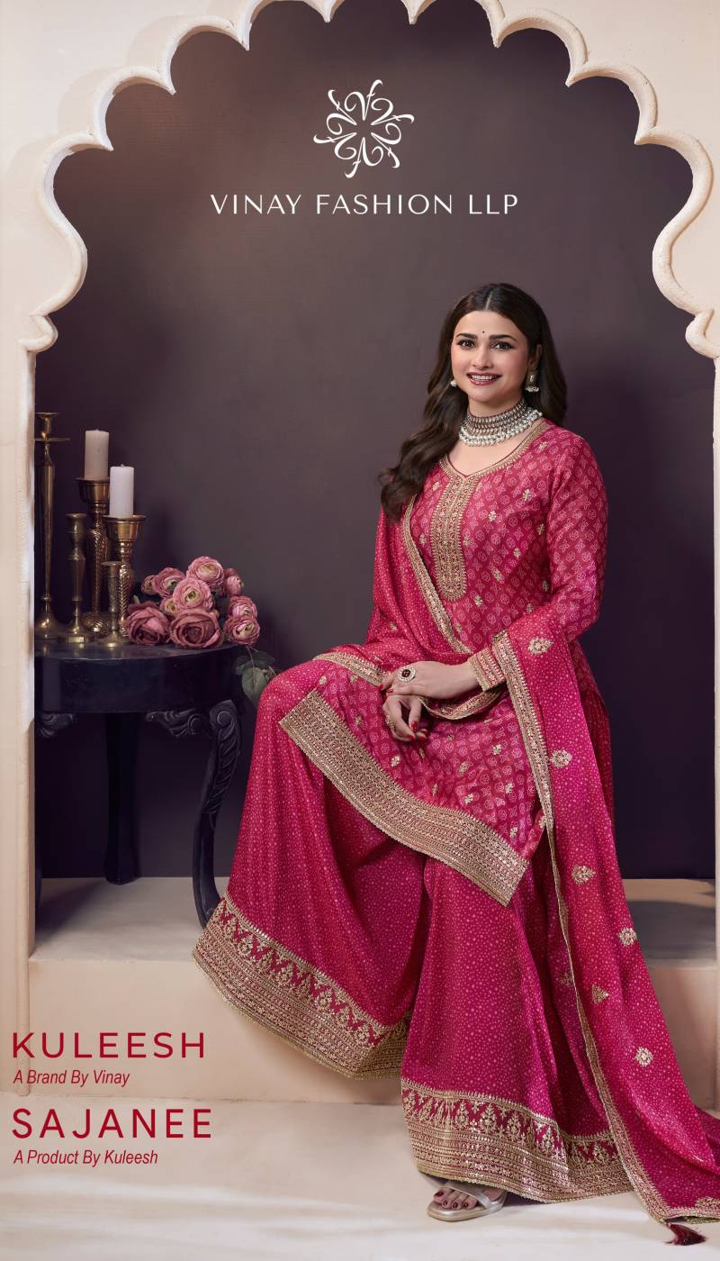 Vinay Kuleesh Sajanee Chinon Designer Salwar Kameez Collection
