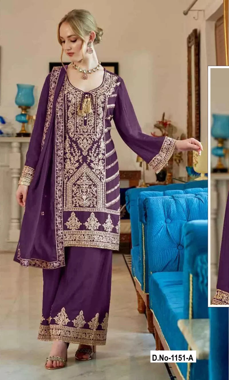 Sohali 1151 Colors Embroidered Shimmer Salwar Suits Collection