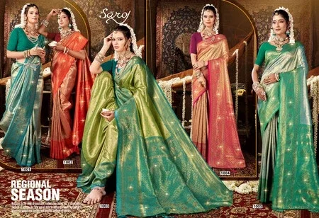 Saroj Kanha Silk Saroski Vol 2 Fancy Kanjivaram Silk Saree Collection