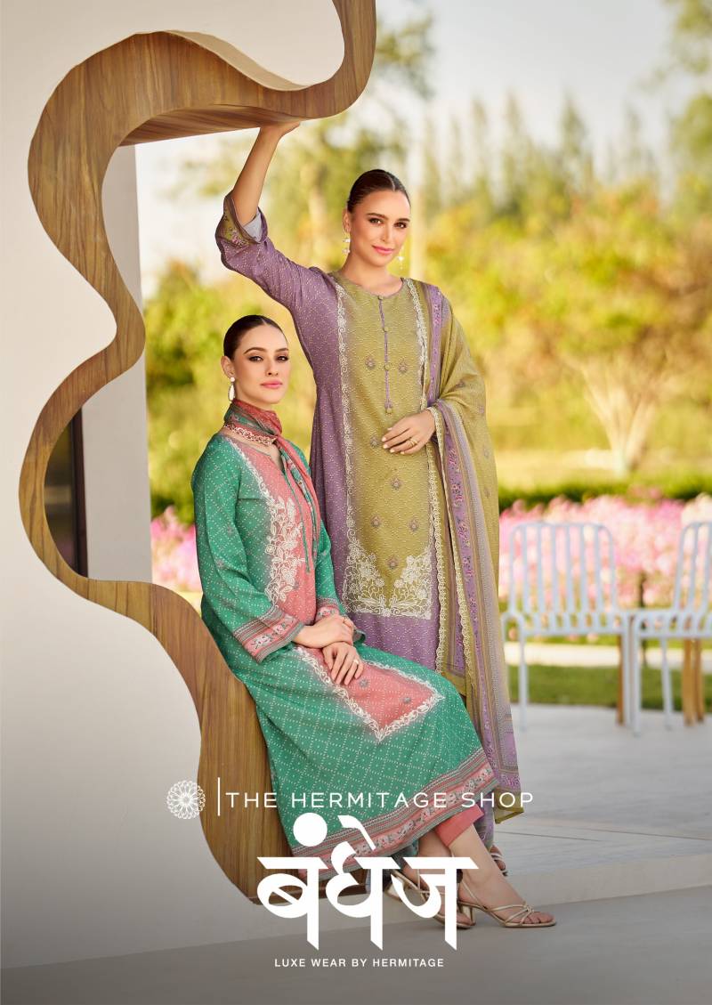 Hermitage Bandhej Vol 2 Digital Printed Dress Material Collection