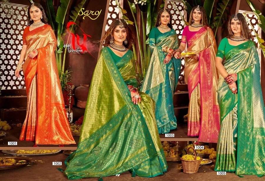 Saroj Kanha Silk Saroski Vol 1 Beautiful Kanjivaram Silk Saree Collection