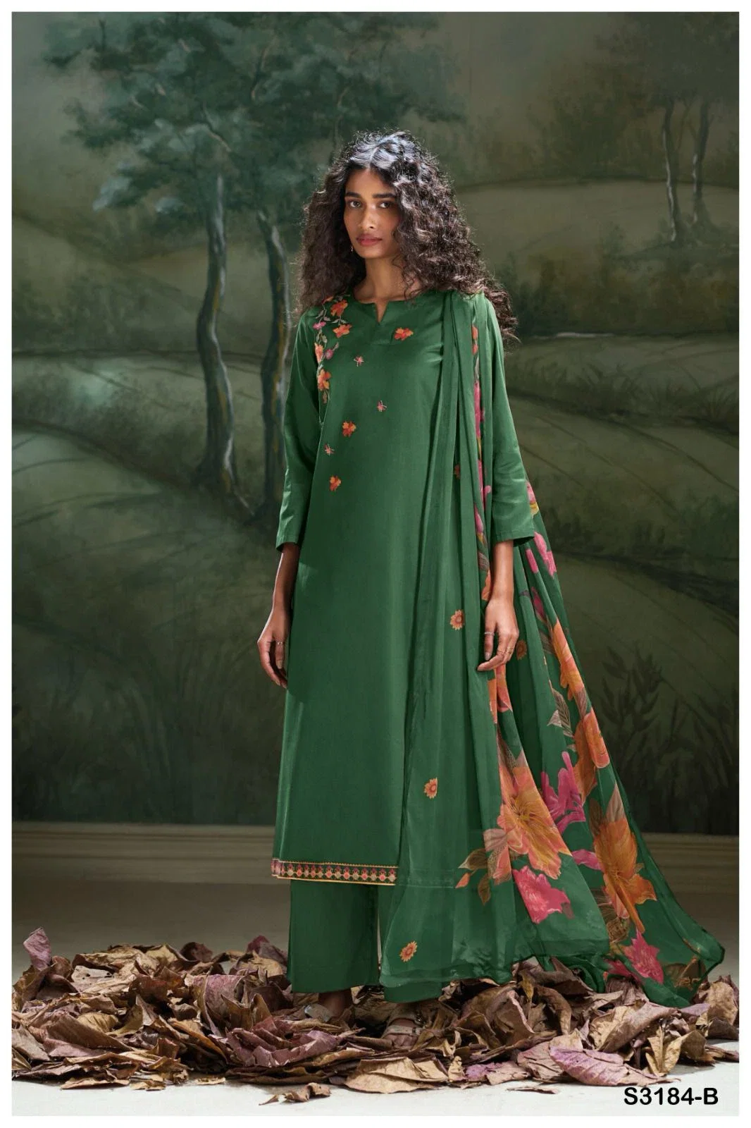 Ganga Aida Cotton Silk Satin Fancy Salwar Suit Collection