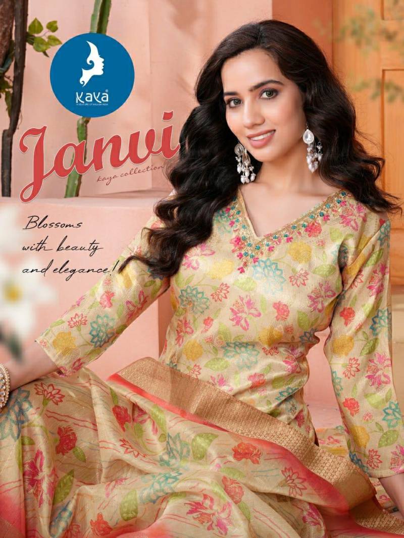 Kaya Janvi Cosmos Jacquard Daman Kurti Bottom With Dupatta