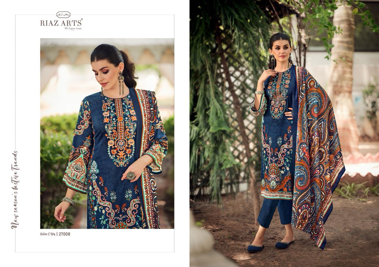 Riaz Arts Gulzar E Ishq Lawn Digital Printed Dress Material Collection