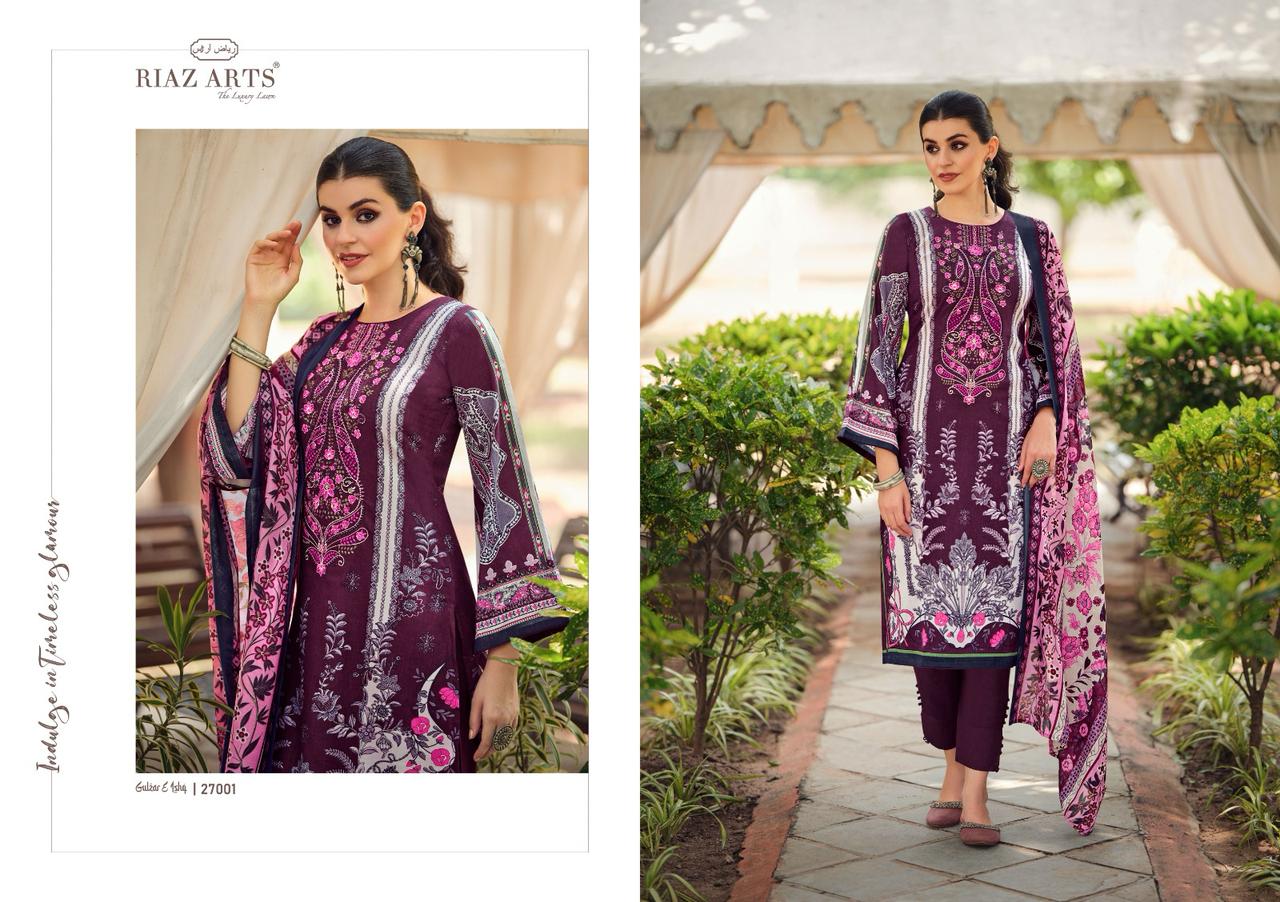Riaz Arts Gulzar E Ishq Lawn Digital Printed Dress Material Collection
