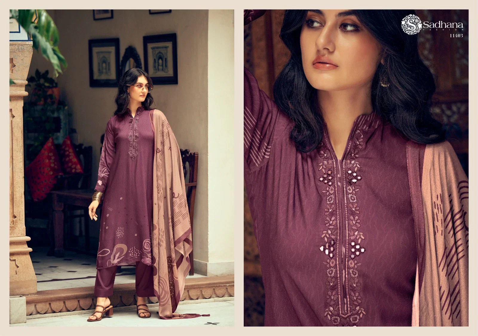 Sadhana Swara Vol 2 Jam Cotton Digital Printed Dress Material