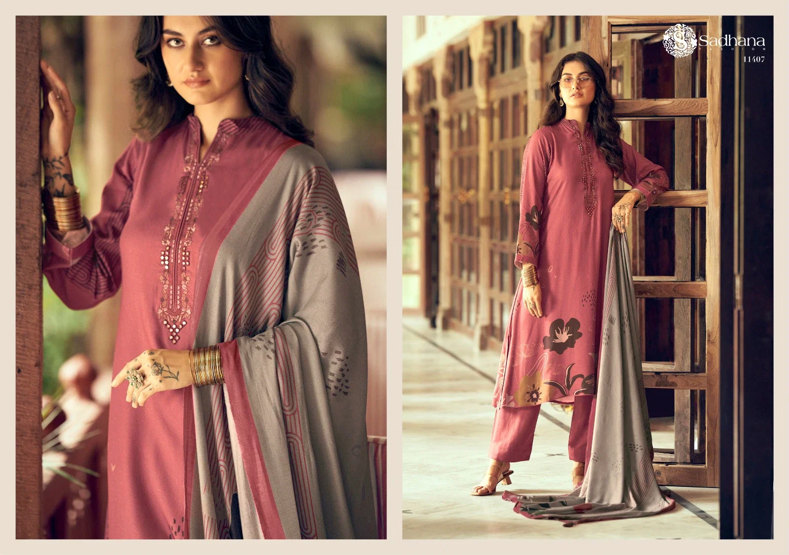 Sadhana Swara Vol 2 Jam Cotton Digital Printed Dress Material