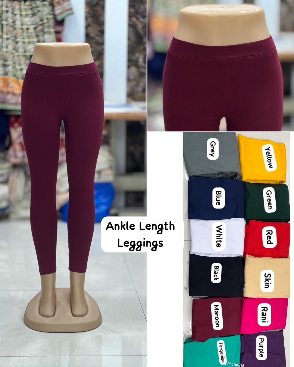 Daily Wear Cotton Lycra Ankle Length Comfort Leggings Collection