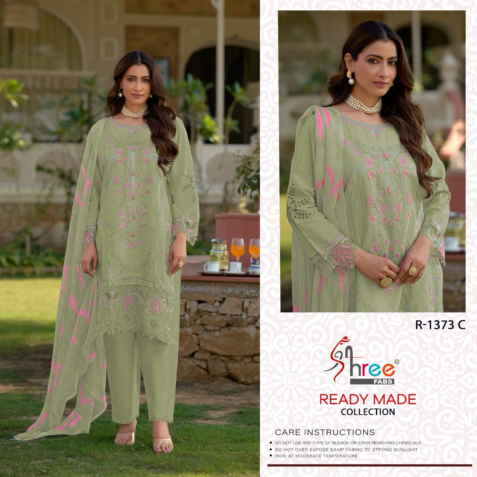 Shree R 1373 Cambric Cotton Ready Made Pakistani Salwar Suits