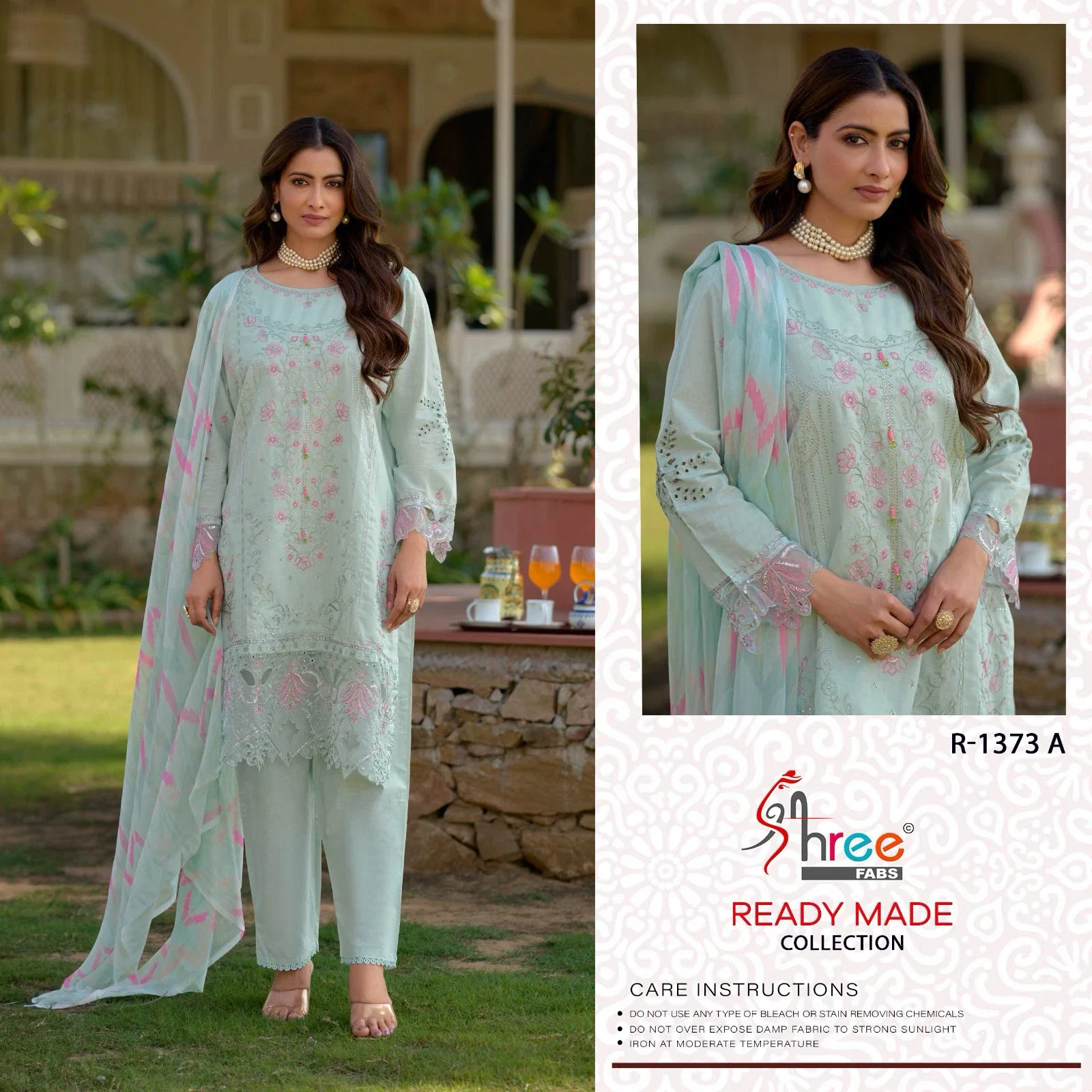 Shree R 1373 Cambric Cotton Ready Made Pakistani Salwar Suits