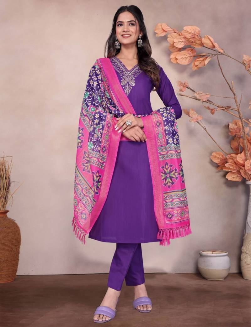9Star Vedika Hit Cotton Blend Embroidered Designer Kurta Set Collection