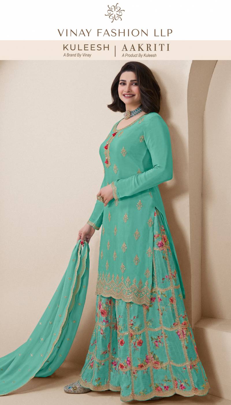 Vinay Kuleesh Aakriti Chinon Designer Salwar Kameez Collection