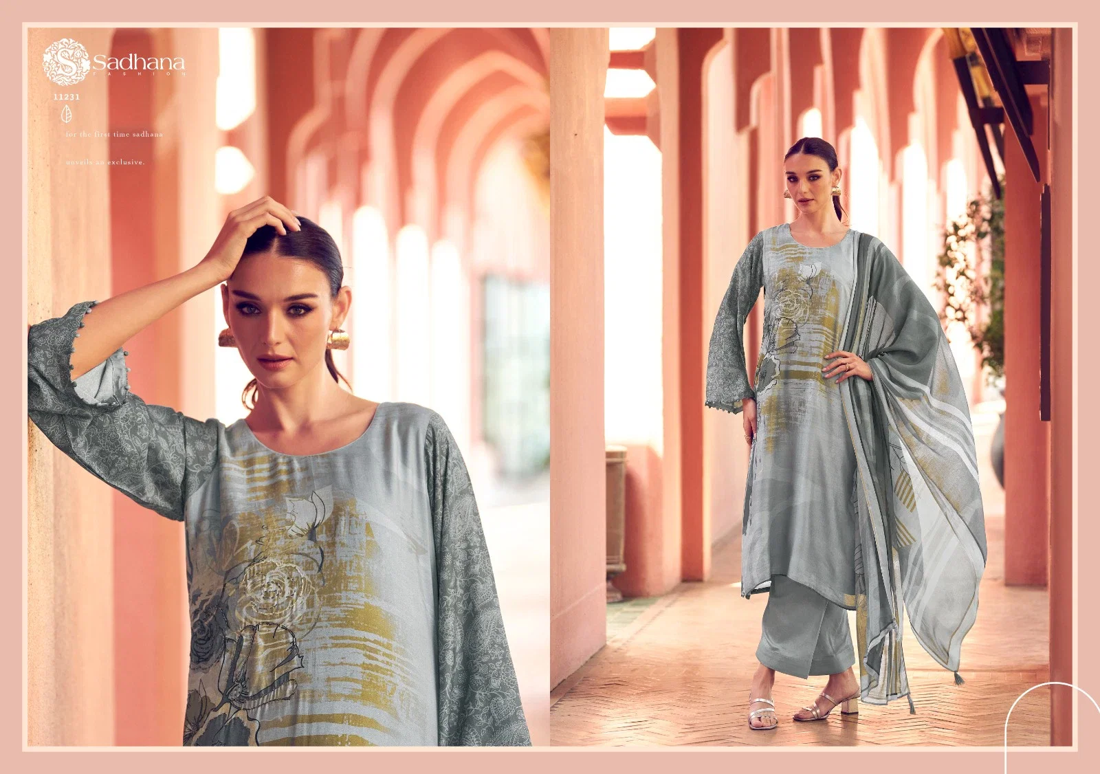 Sadhana Liyanaa Maslin Silk Digital Printed Dress Material Collection