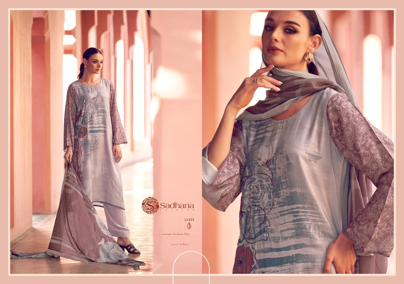 Sadhana Liyanaa Maslin Silk Digital Printed Dress Material Collection