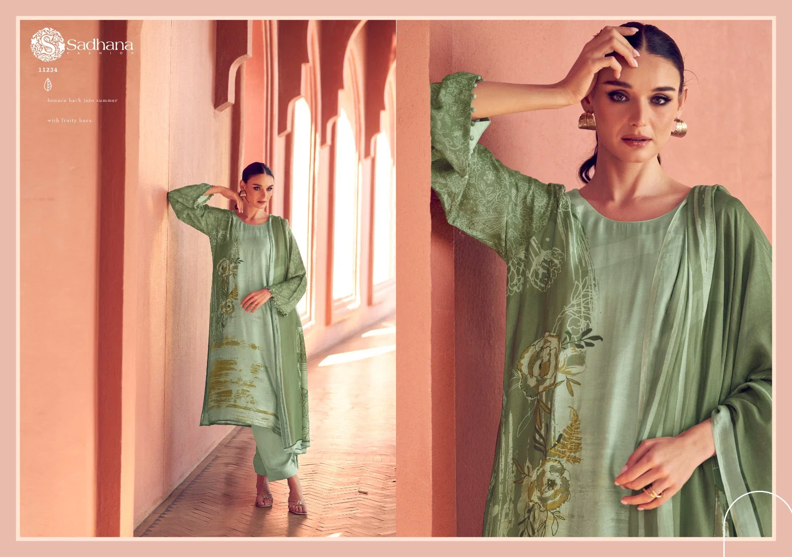 Sadhana Liyanaa Maslin Silk Digital Printed Dress Material Collection