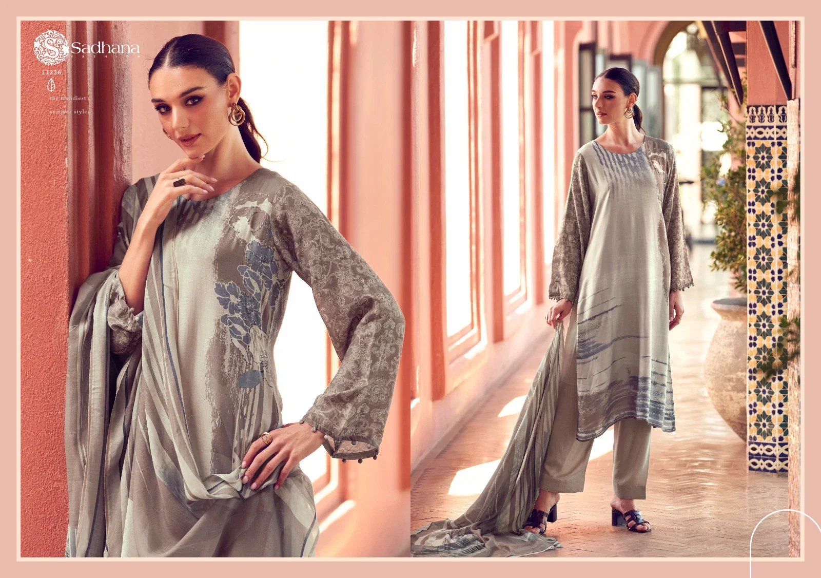 Sadhana Liyanaa Maslin Silk Digital Printed Dress Material Collection