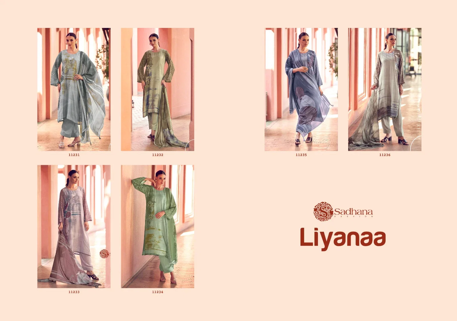 Sadhana Liyanaa Maslin Silk Digital Printed Dress Material Collection