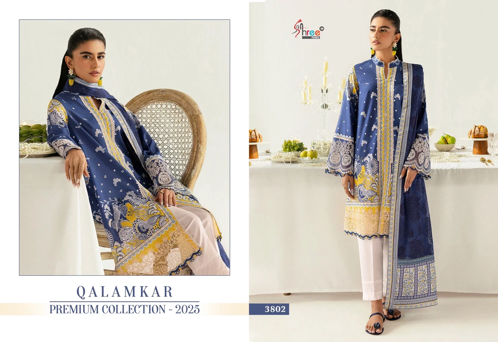 Shree Qalamkar Premiun Collection 2025 Cotton Dupatta Pakistani Suits