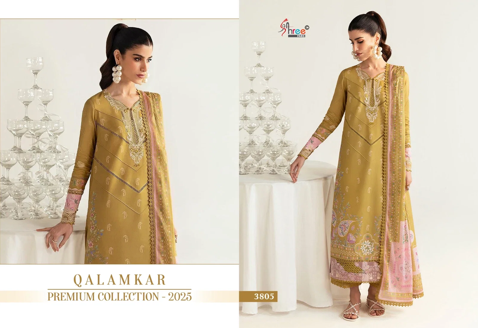 Shree Qalamkar Premiun Collection 2025 Cotton Dupatta Pakistani Suits
