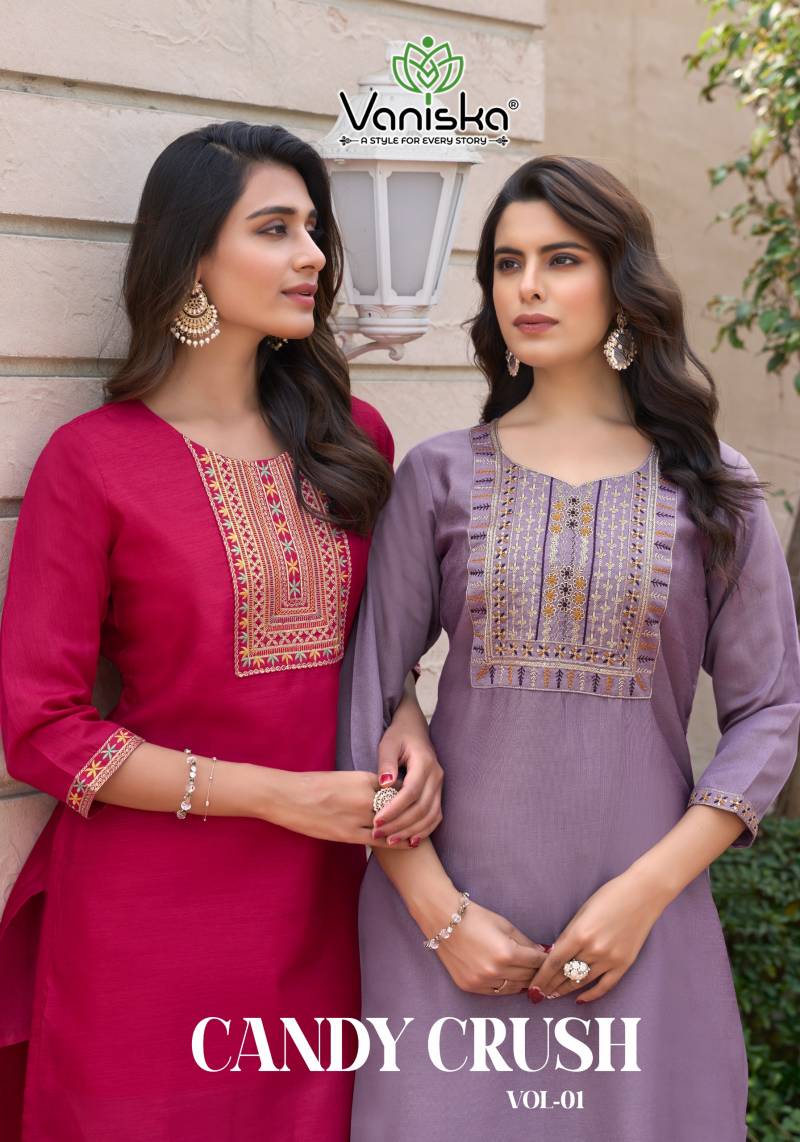 Vaniska Candy Crush Vol 1 Vichitra Shimmer Kurti Collection