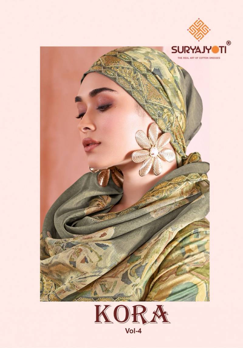 Suryajyoti Kora Vol 04 Beautiful Modal Printed Dress Material Collection
