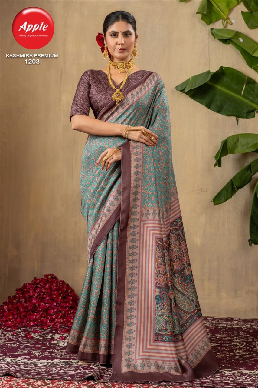 Apple Kashmira Premium Vol 12 Designer Pashmina Silk Saree Collection