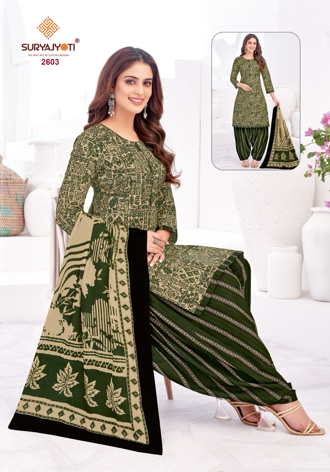 Suryajyoti Patiala Kudi Vol 26 Cotton Printed Dress Material