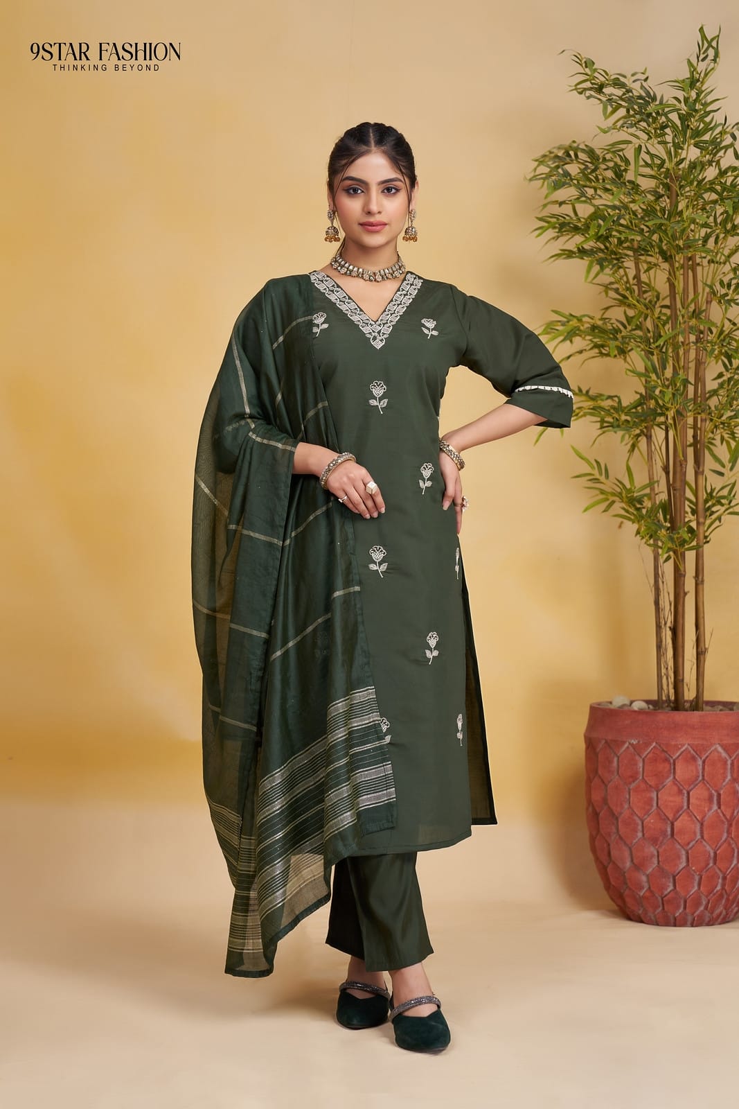 9star Fashion Ananta Festive Wear Silk Kurti Bottom With Dupatta