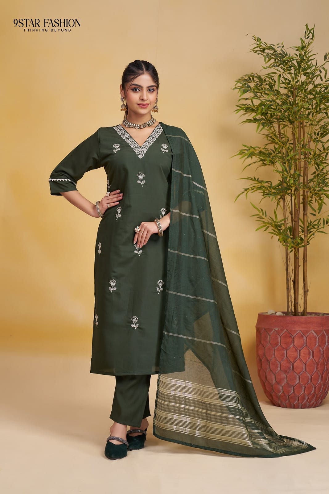 9star Fashion Ananta Festive Wear Silk Kurti Bottom With Dupatta