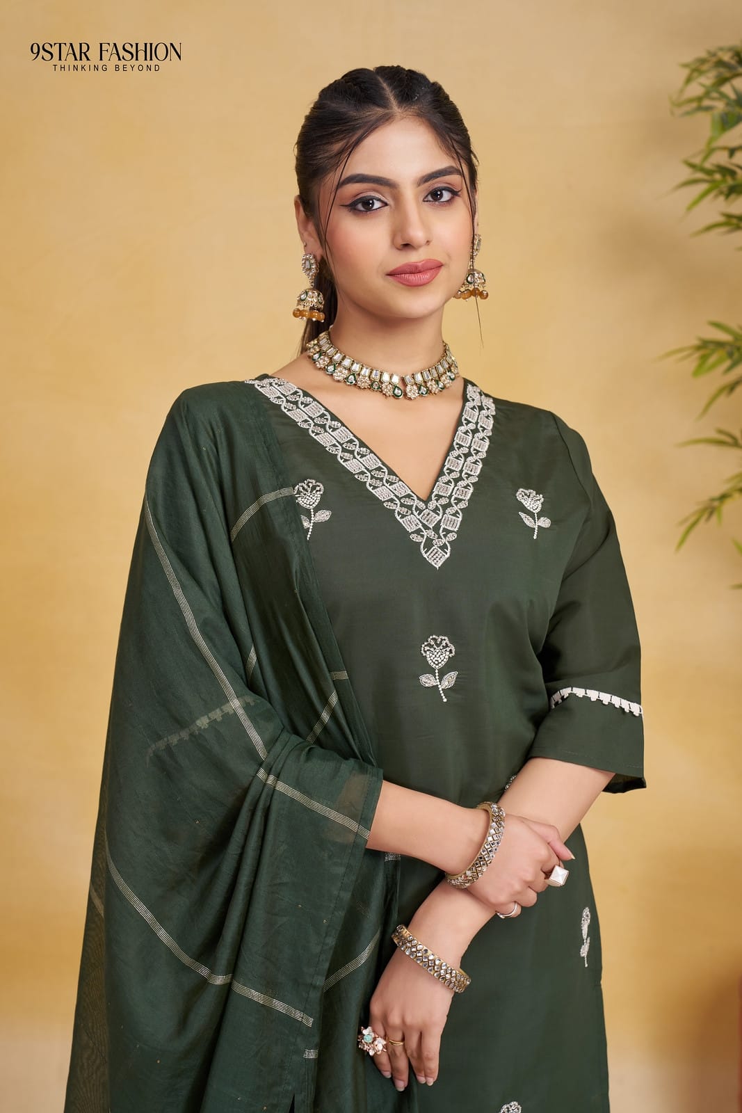 9star Fashion Ananta Festive Wear Silk Kurti Bottom With Dupatta