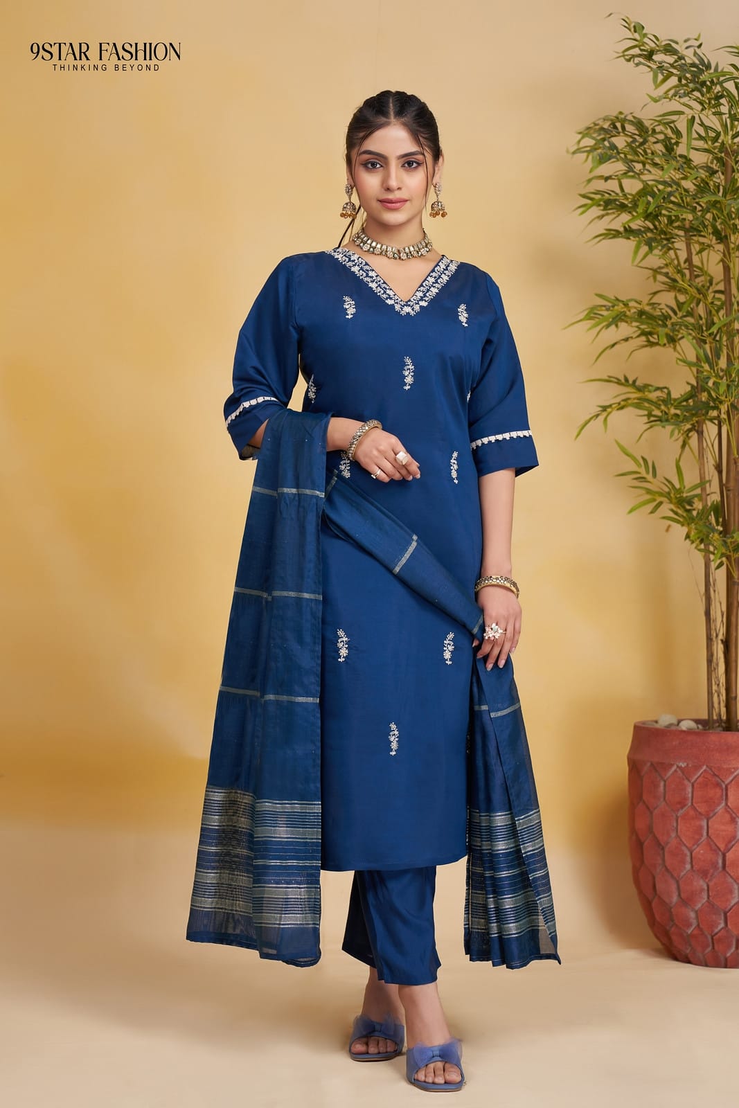 9star Fashion Ananta Festive Wear Silk Kurti Bottom With Dupatta
