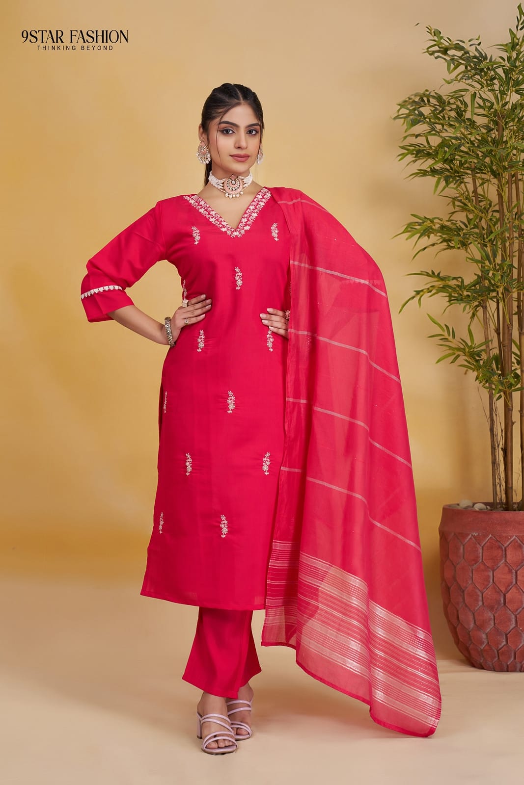 9star Fashion Ananta Festive Wear Silk Kurti Bottom With Dupatta