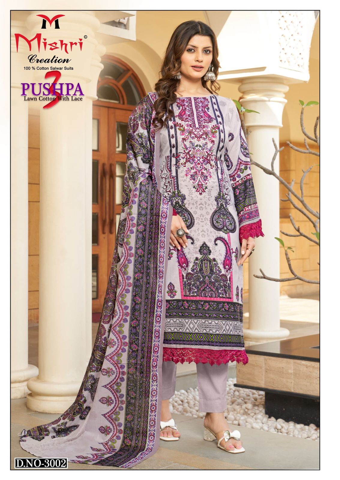 Mishri Pushpa 3 Lawn Cotton Printed Dress Material Collection