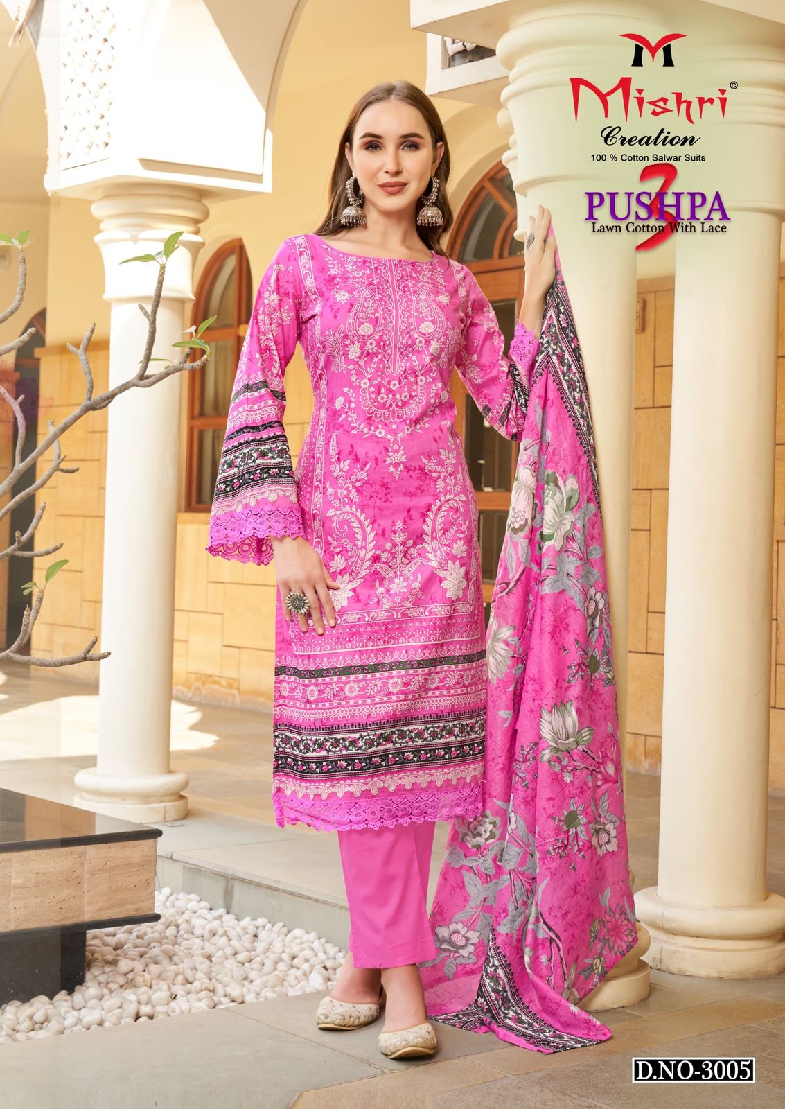 Mishri Pushpa 3 Lawn Cotton Printed Dress Material Collection