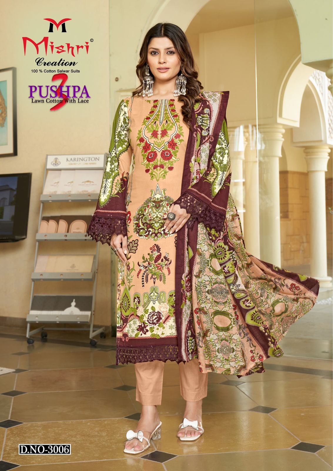 Mishri Pushpa 3 Lawn Cotton Printed Dress Material Collection