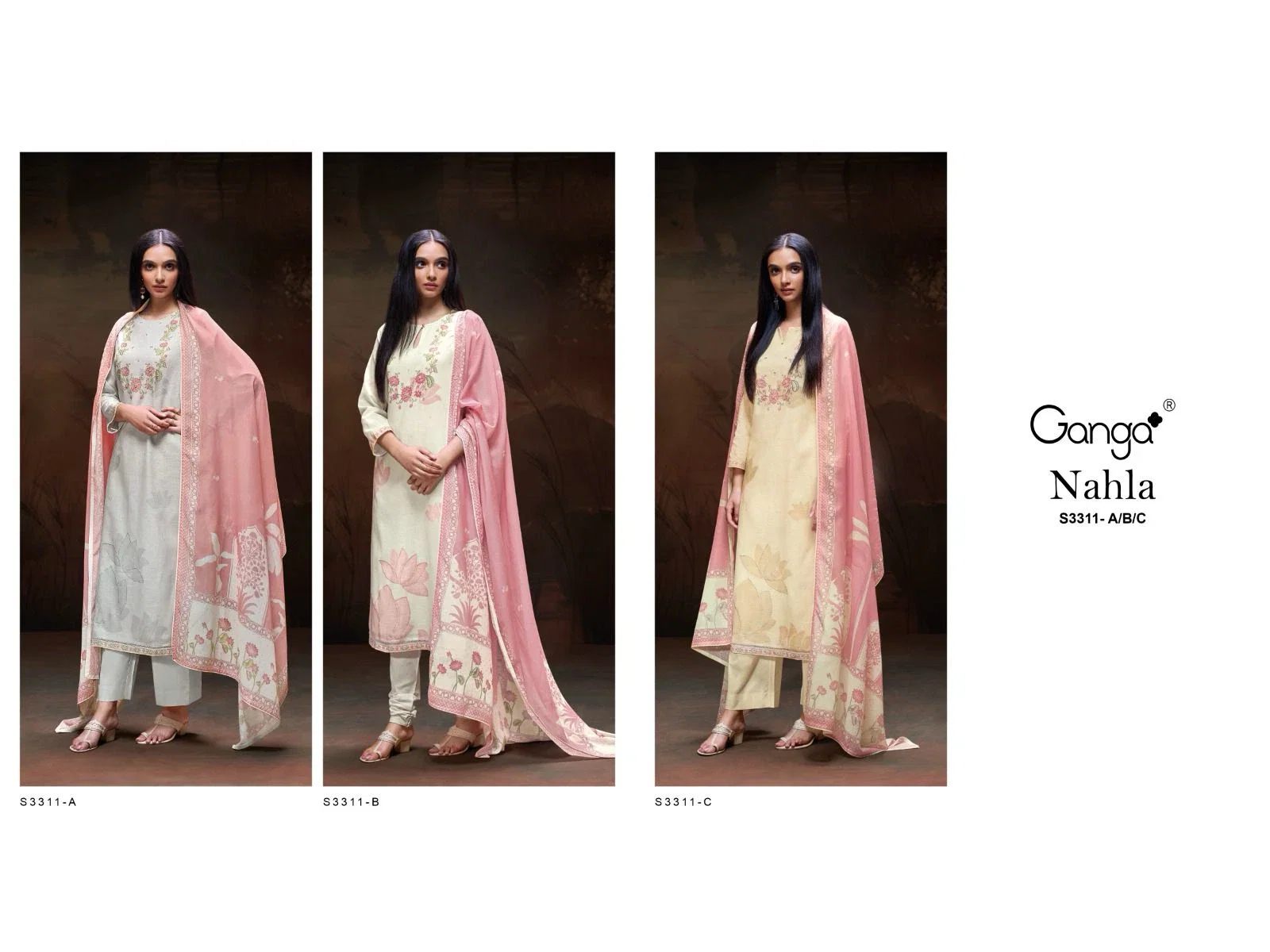 Ganga Nahla Cotton Linen Printed Salwar Suit Collection
