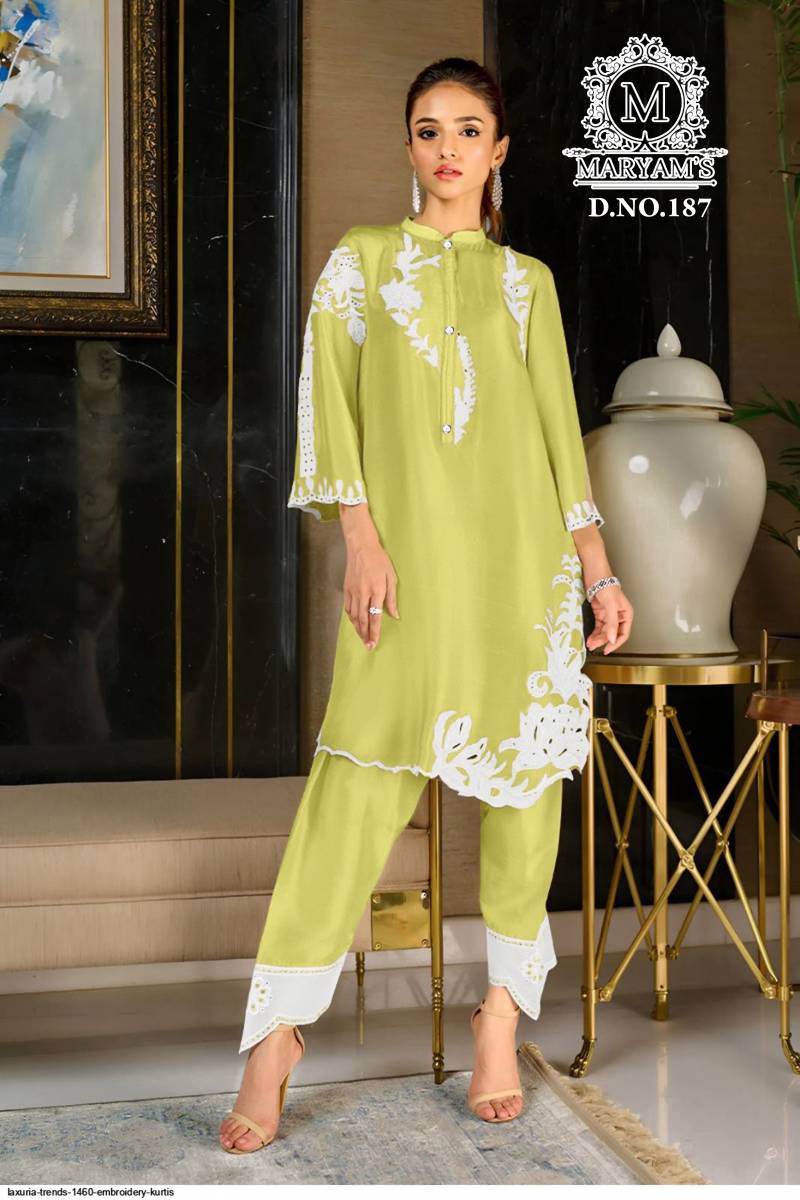 Maryams 187 Embroidered Stylish Co ord Sets Collection