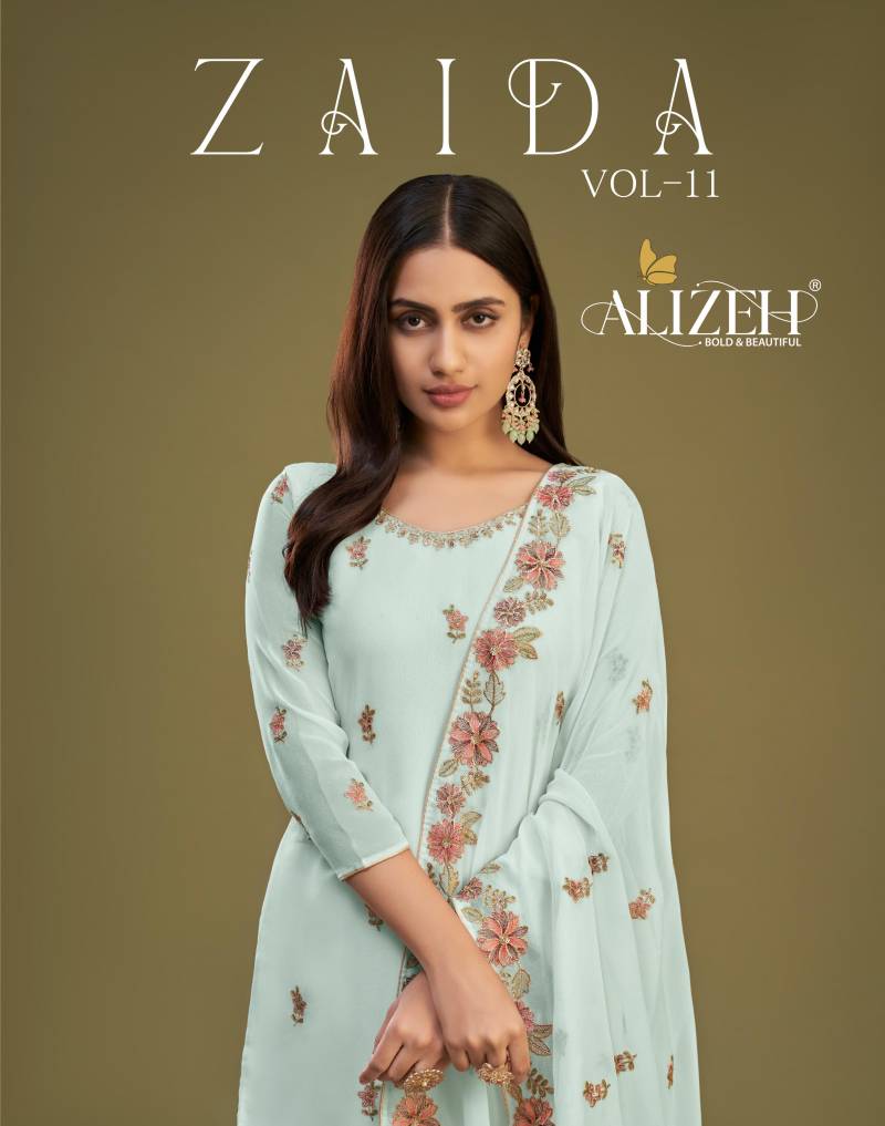 Alizeh Zaida Vol 11 Georgette Designer Salwar Suit Collection