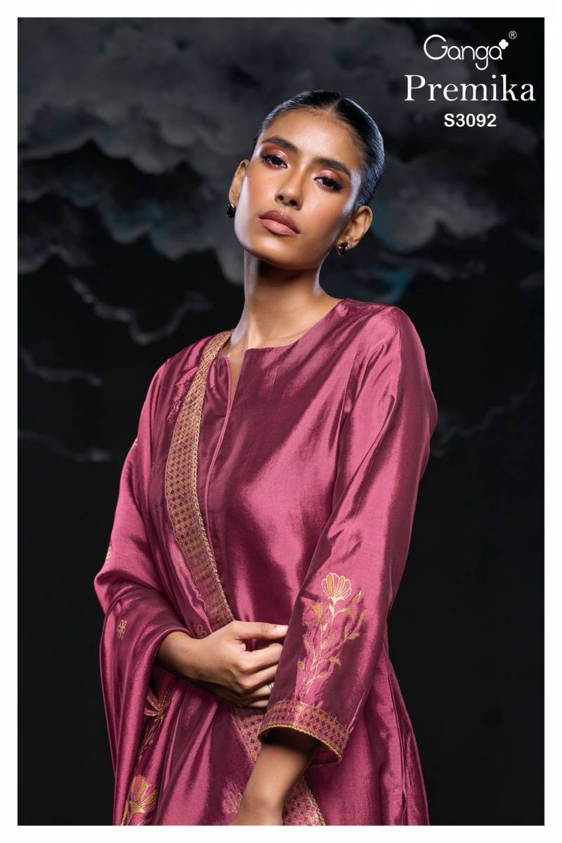 Ganga Premika Viscose Woven Silk Jacquard Salwar Suit Collection