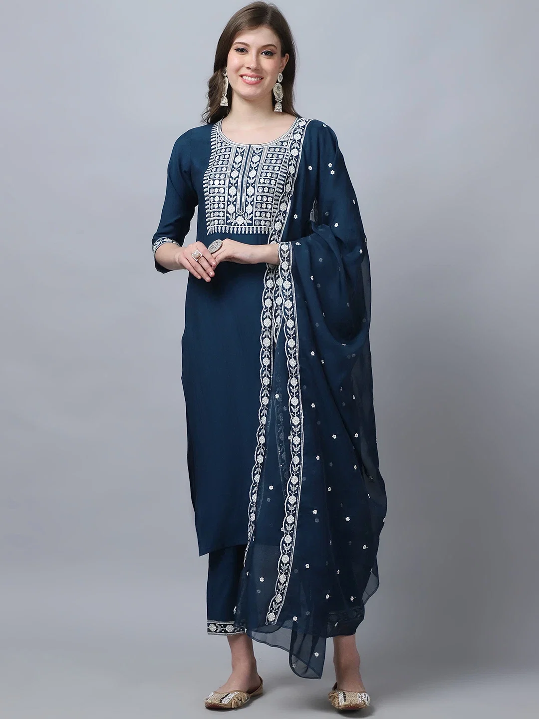 Dhruvi 274 Silk Casual Wear Kurti Bottom With Dupatta