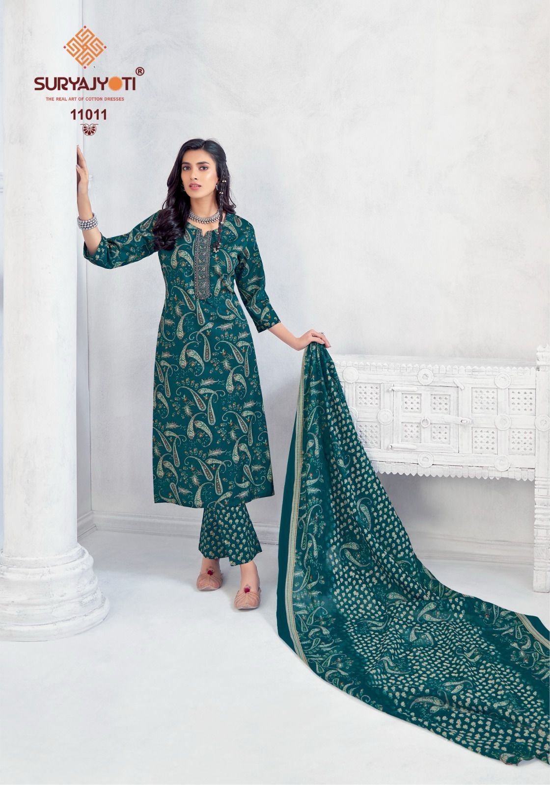 Suryajyoti Nikhaar Vol 11 Readymade Cotton Printed Dress Collection