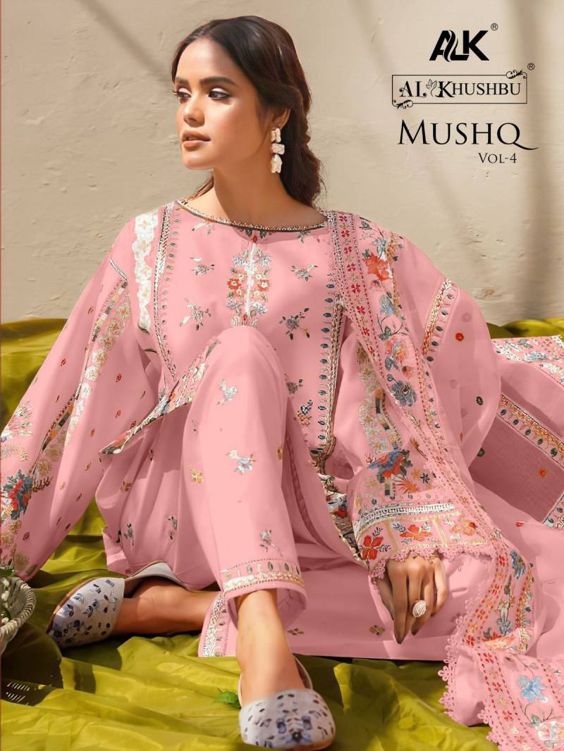 Al Khushbu Mushq Vol 4 Cambric Cotton Pakistani Salwar Suits