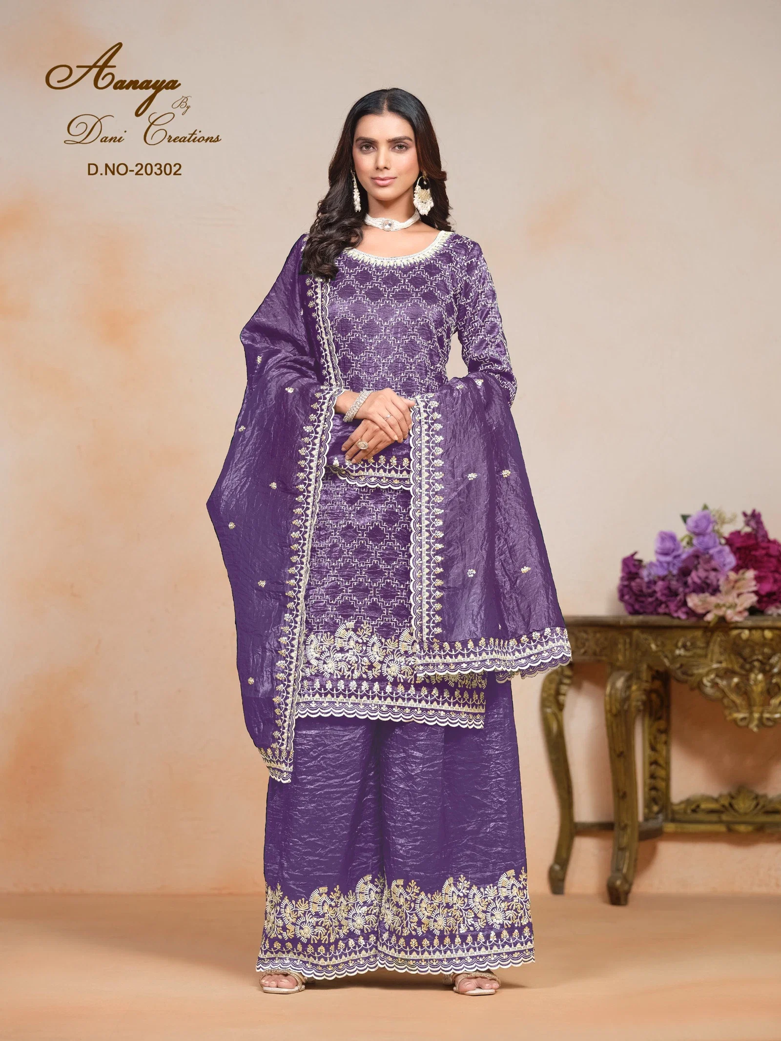 Aanaya Vol 203 Gold Crush Designer Salwar Kameez Collection