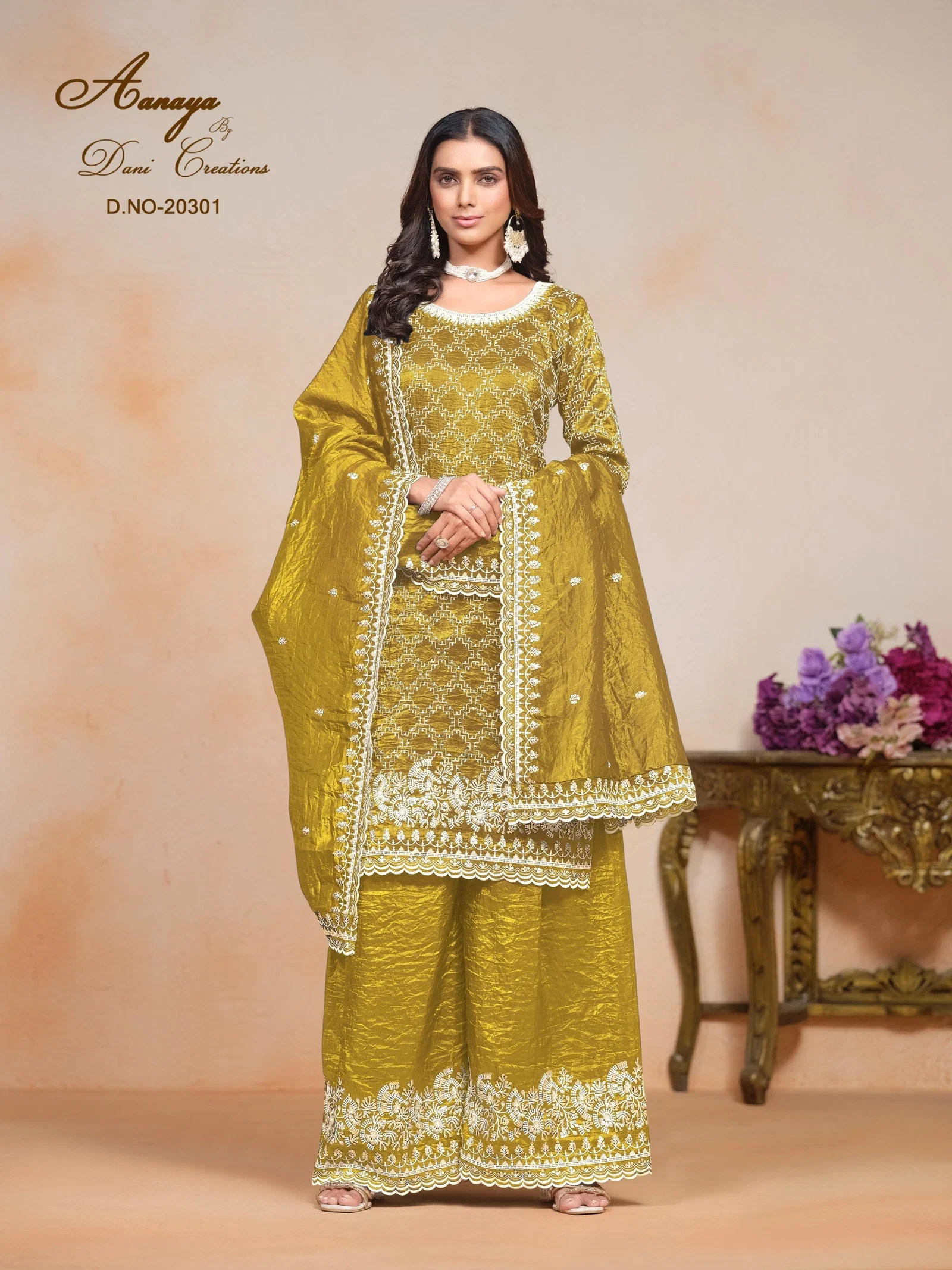 Aanaya Vol 203 Gold Crush Designer Salwar Kameez Collection