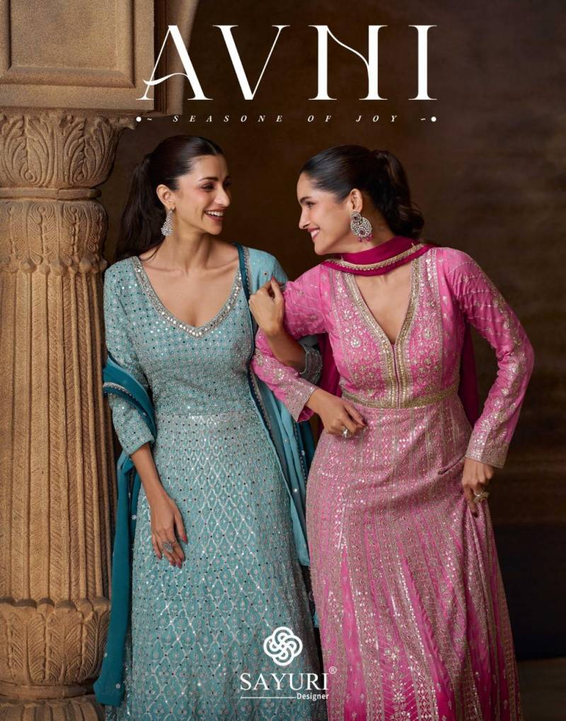 Sayuri Avni Embroidered Designer Gown With Dupatta Collection