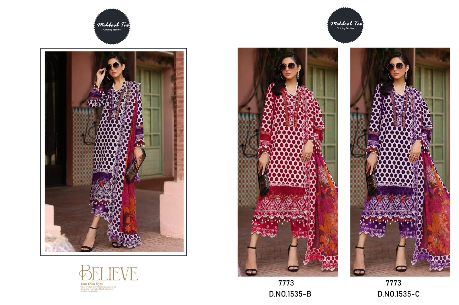 Mehboob Tex 1535 Cotton Dupatta Pakistani Salwar Suits Collection