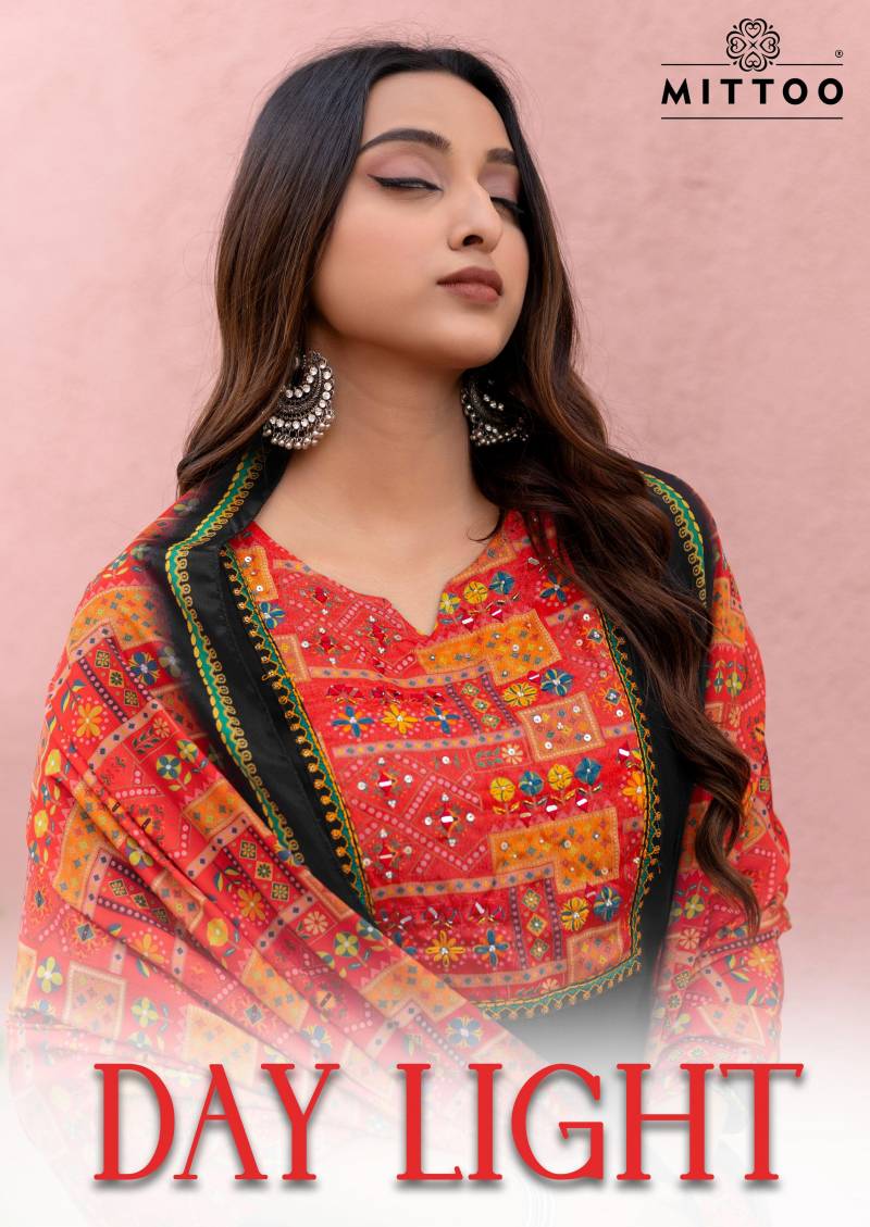 Mittoo Day Light Modal Silk Top Bottom With Dupatta Collection